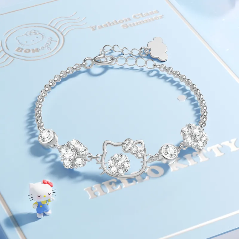 Sanrio S925 Silver Bracelet, Gift Box Set Women's-4
