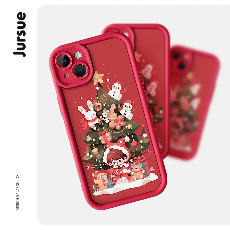 JURSUE TPU Material Phone Cases Compatibility With IPhone 16/15/14/13/12/11 Pro Max/SE 2020/XR/XS/8/7 Plus Cute Style-4