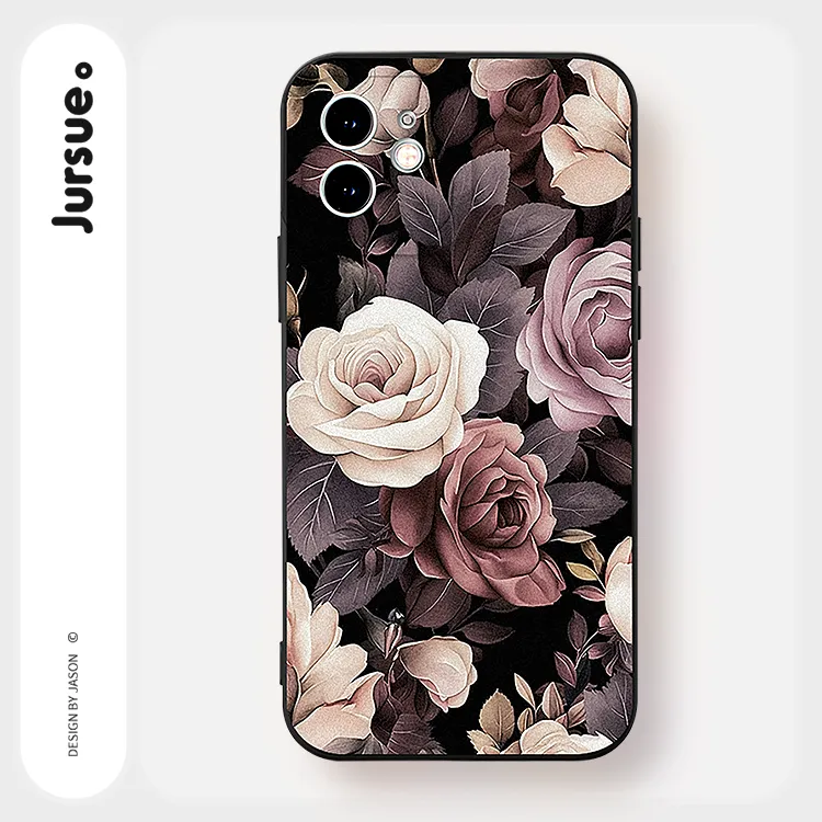 JURSUE TPU Material Phone Cases Compatibility With IPhone 16/15/14/13/12/11 Pro Max/SE 2020/XR/XS/8/7 Plus Artistic-1