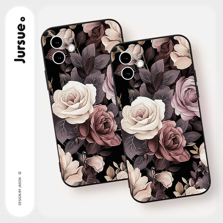 JURSUE TPU Material Phone Cases Compatibility With IPhone 16/15/14/13/12/11 Pro Max/SE 2020/XR/XS/8/7 Plus Artistic-3