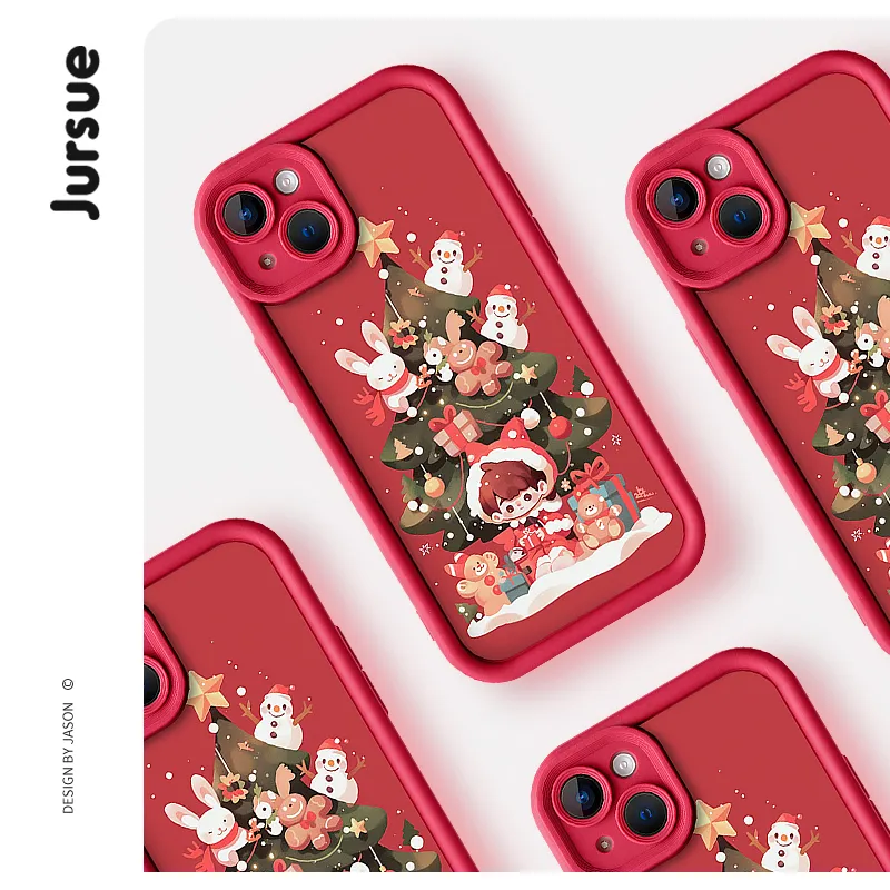 JURSUE TPU Material Phone Cases Compatibility With IPhone 16/15/14/13/12/11 Pro Max/SE 2020/XR/XS/8/7 Plus Cute Style-5