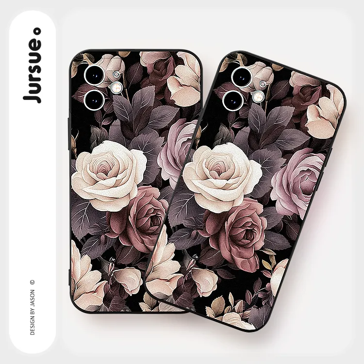 JURSUE TPU Material Phone Cases Compatibility With IPhone 16/15/14/13/12/11 Pro Max/SE 2020/XR/XS/8/7 Plus Artistic-2