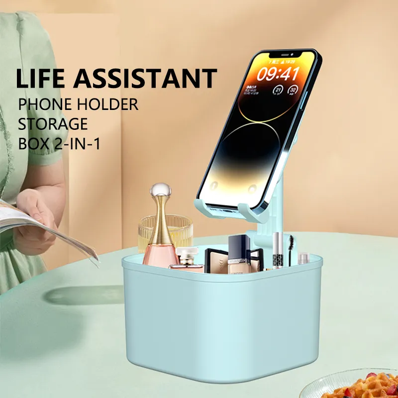 JURSUE Phone Stands Storage Stand Foldable Storage Tablet Stand-4