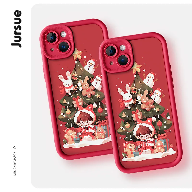 JURSUE TPU Material Phone Cases Compatibility With IPhone 16/15/14/13/12/11 Pro Max/SE 2020/XR/XS/8/7 Plus Cute Style-3