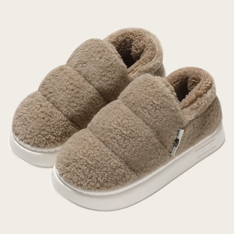 Yalu Home Cotton Slippers Winter With Back Support, Plush, Warm Indoor, Bedroom, Winter Cotton Slippers, All-11