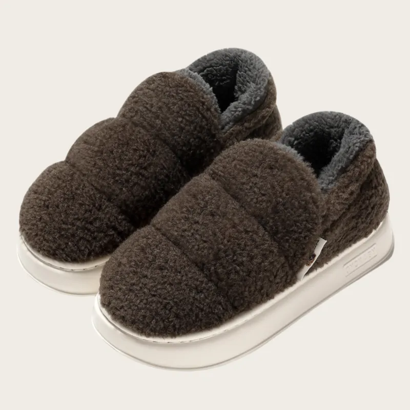 Yalu Home Cotton Slippers Winter With Back Support, Plush, Warm Indoor, Bedroom, Winter Cotton Slippers, All-13