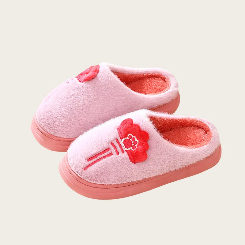 Yalu Fall And Winter Japanese And Korean Style Couple Home Indoor Velvet Cotton Slippers With Soft Soles Home Slippers-3