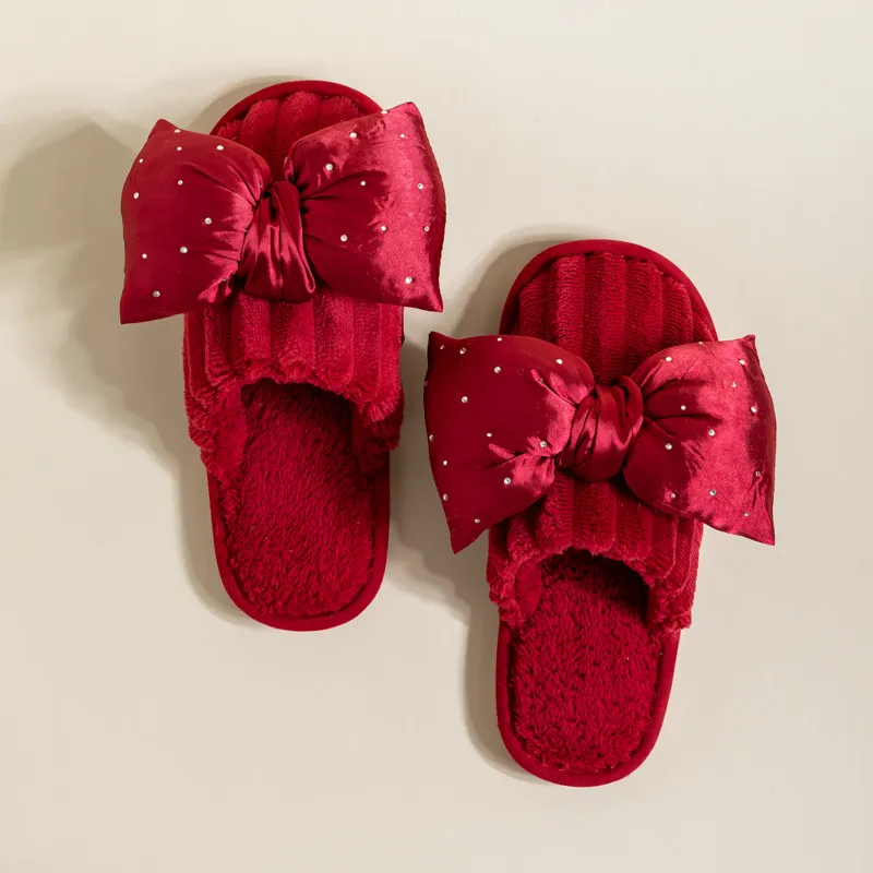 Yalu Wedding Slippers Red New Marriage Celebration Bride Wedding Groom Couple's Fall And Winter-1
