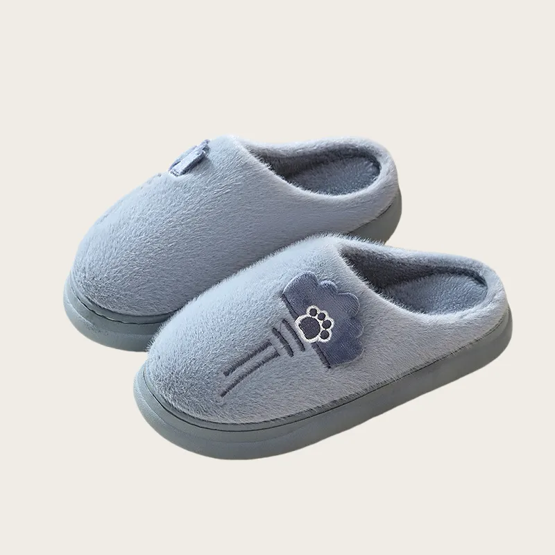 Yalu Fall And Winter Japanese And Korean Style Couple Home Indoor Velvet Cotton Slippers With Soft Soles Home Slippers-9
