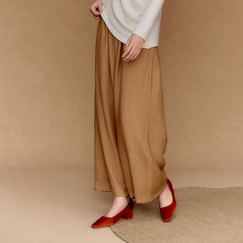 Ginger Casual Pants Women's Antumn Leaves Yellow-5