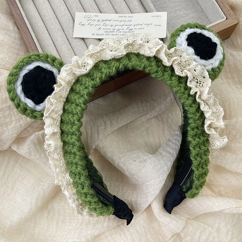 TBoML Knitting Wool Headbands Women's Green/Khaki-4