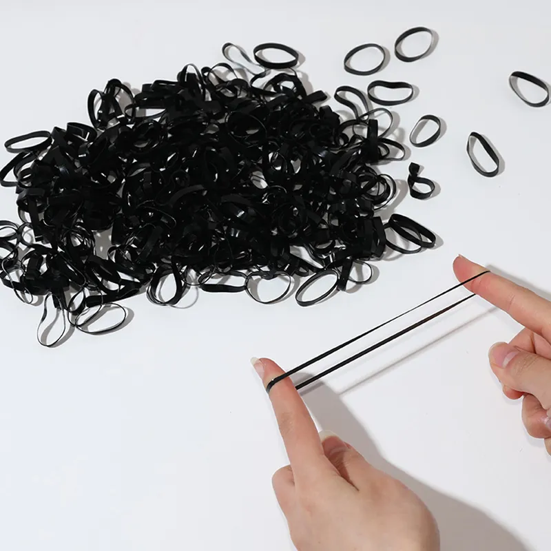 TBoML Rubber Band Hair Tie Women's Black-1