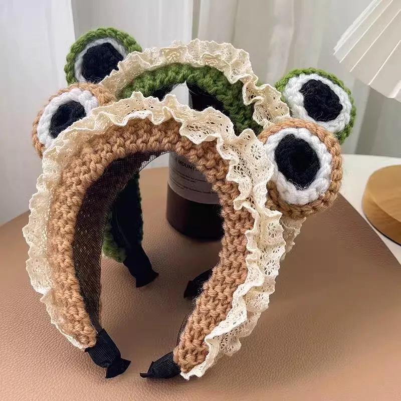 TBoML Knitting Wool Headbands Women's Green/Khaki-9