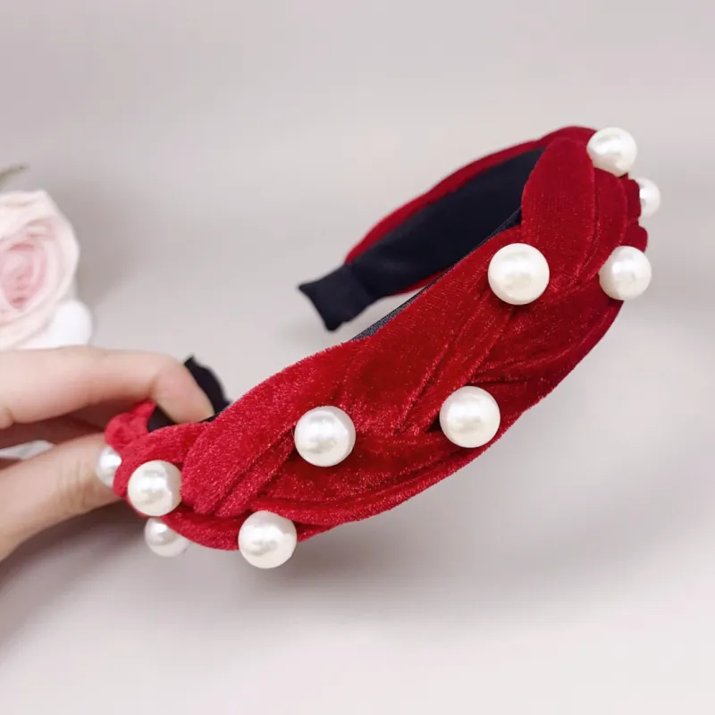 TBoML Faux Pearl Headbands Women's-1