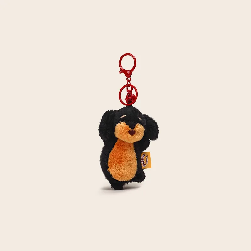 Jinnew Plush Keychains Unisex Black-1