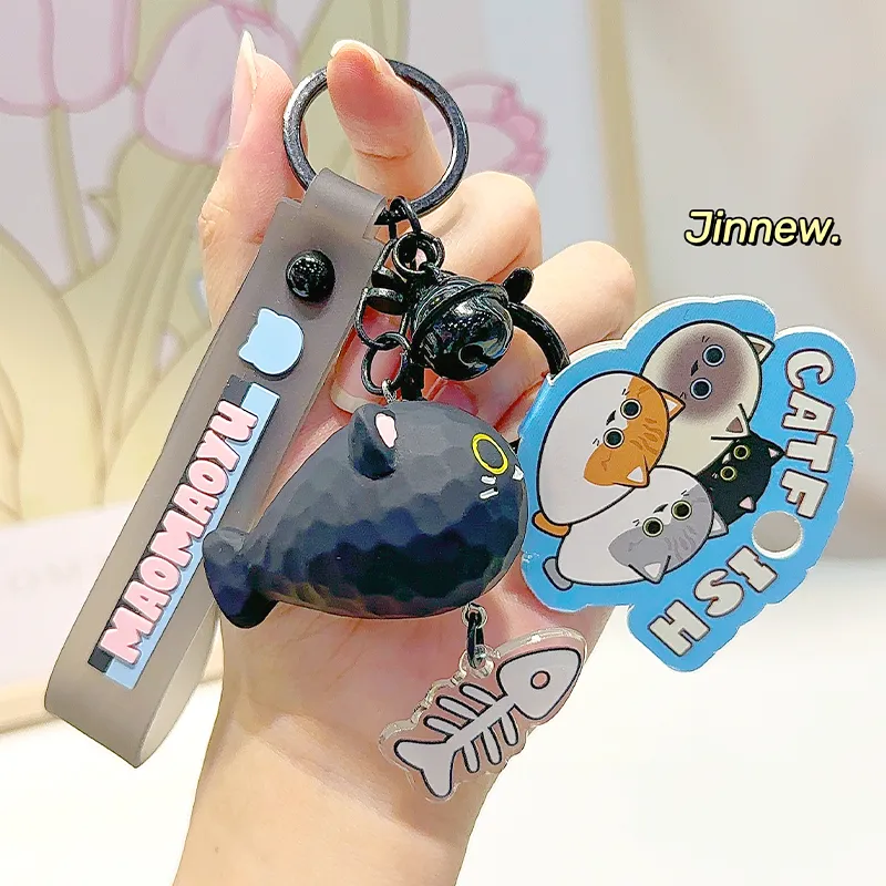 Jinnew PVC+ Alloy Keychains Unisex 3cm Height-12