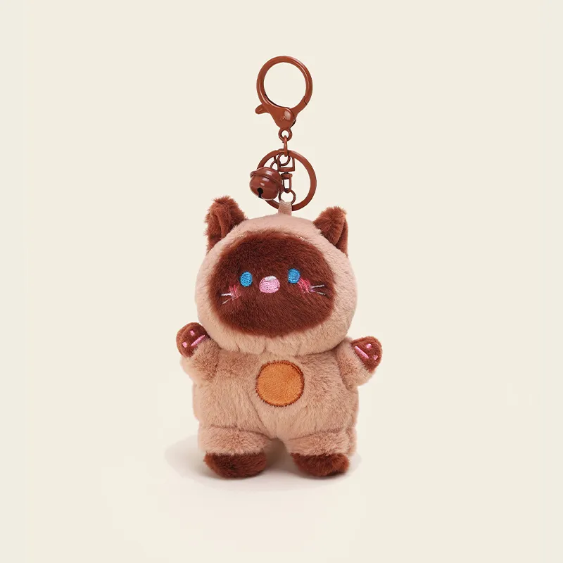 Jinnew Plush Pendants Unisex Grey/Pink/Yellow/Brown-11