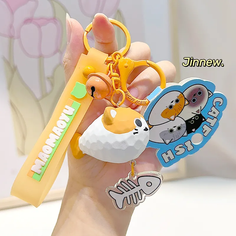Jinnew PVC+ Alloy Keychains Unisex 3cm Height-9