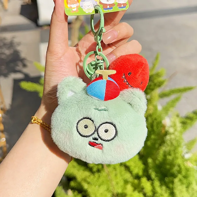 Jinnew Plush Pendant Keychains Unisex Bronze-3
