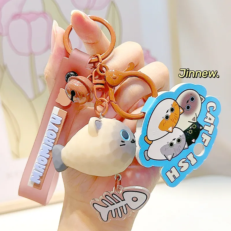 Jinnew PVC+ Alloy Keychains Unisex 3cm Height-15