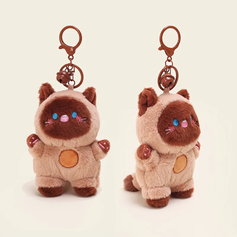 Jinnew Plush Pendants Unisex Grey/Pink/Yellow/Brown-12