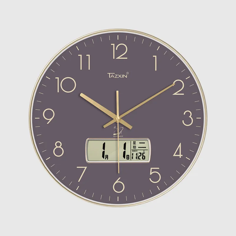 WEESHI Radio Movement Automatic Wall Clock With White Dial, No Manual Time And Date Adjustment Needed. All Unisex-11