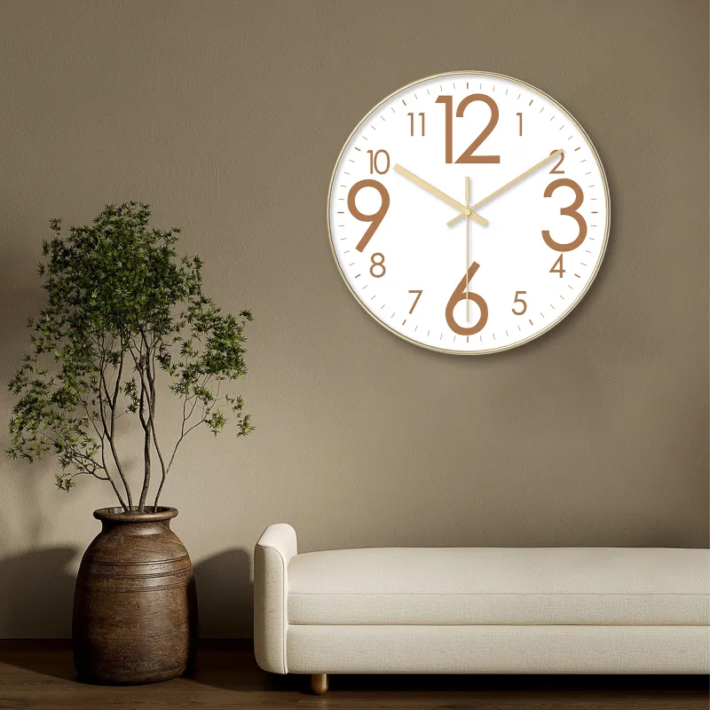 WEESHI Sweeping Seconds Movement Minimalist Style Fashion Wall Clock Unisex White Dial-1