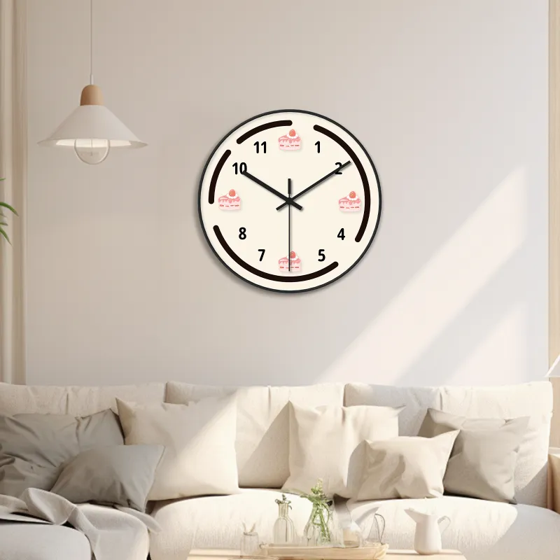 WEESHI Sweeping Seconds Movement Study Room Creative Clock Unisex Beige-4