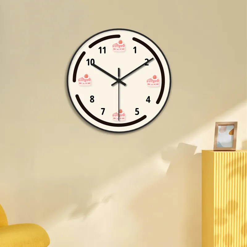 WEESHI Sweeping Seconds Movement Study Room Creative Clock Unisex Beige-3