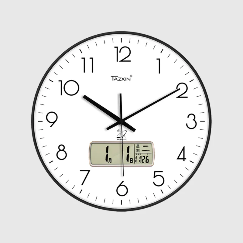 WEESHI Radio Movement Automatic Wall Clock With White Dial, No Manual Time And Date Adjustment Needed. All Unisex-15