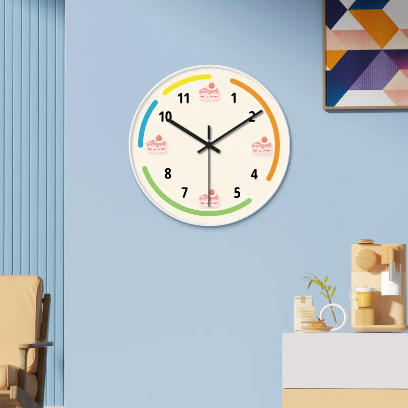 WEESHI Sweeping Seconds Movement Study Room Creative Clock Unisex Beige-1