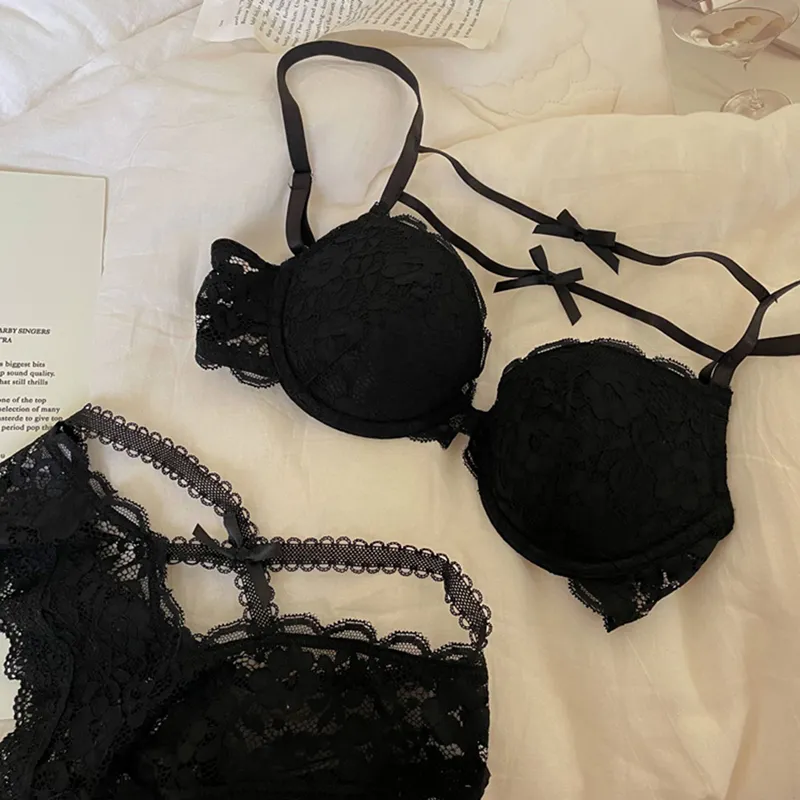XIUDAI Underwear Set Women's Black-4