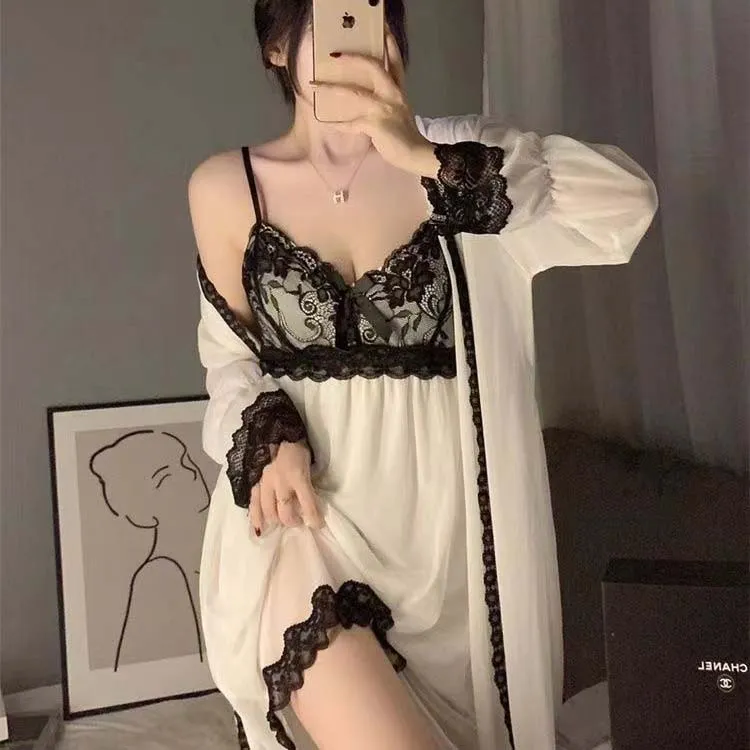 XIUDAI Pajama Set Women's White-2