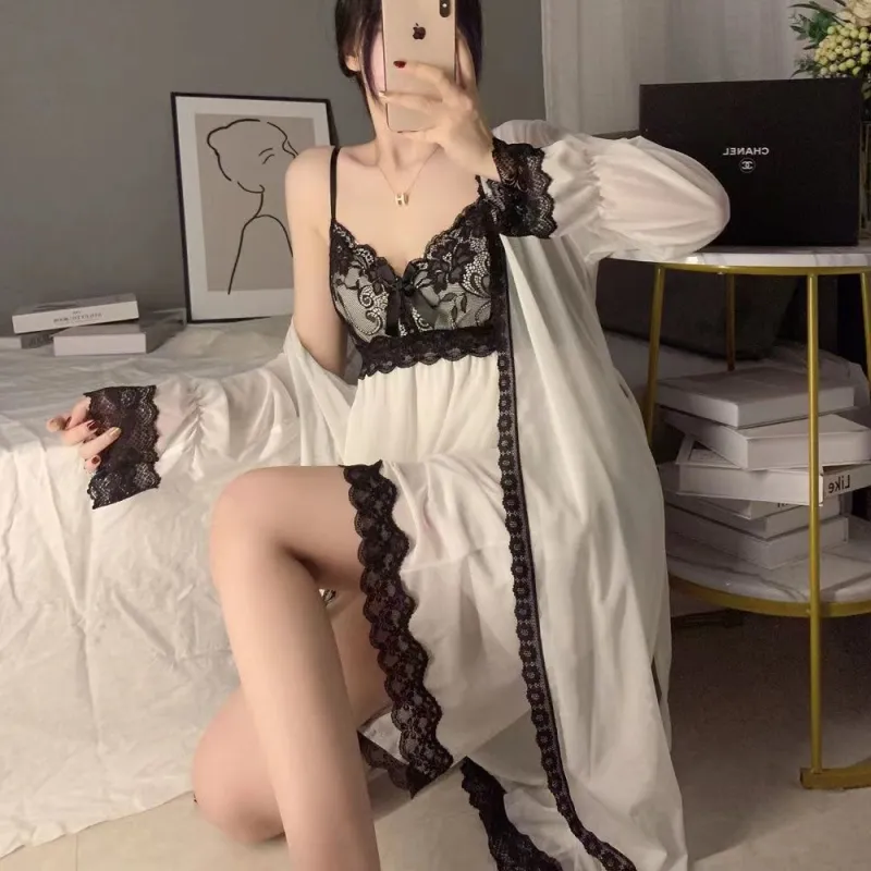 XIUDAI Pajama Set Women's White-3