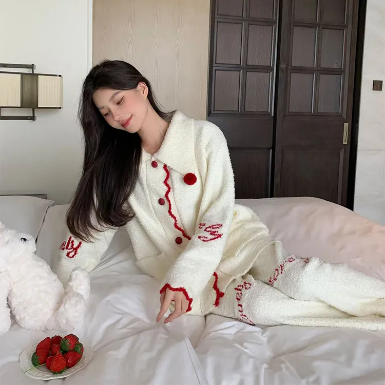 XIUDAI Pajama Set Women's White-1