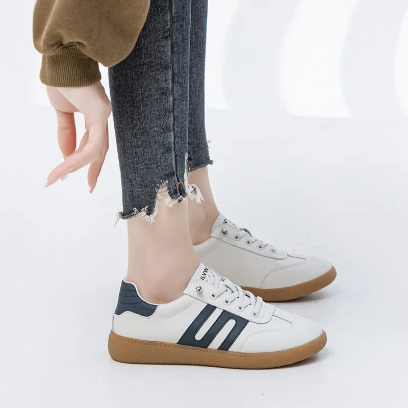 JNLVWA Anti-Slip Wear-Resistant Lightweight Breathable Low-Top Skateboard Shoes Women's-4