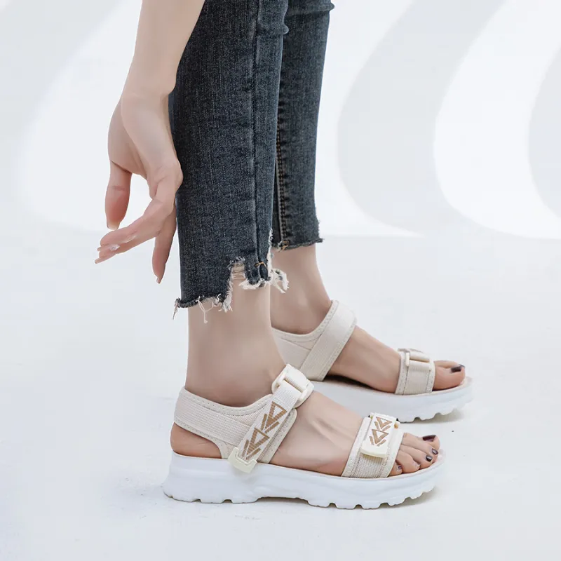 JNLVWA Beach Sandals Women's Beige/Black-6