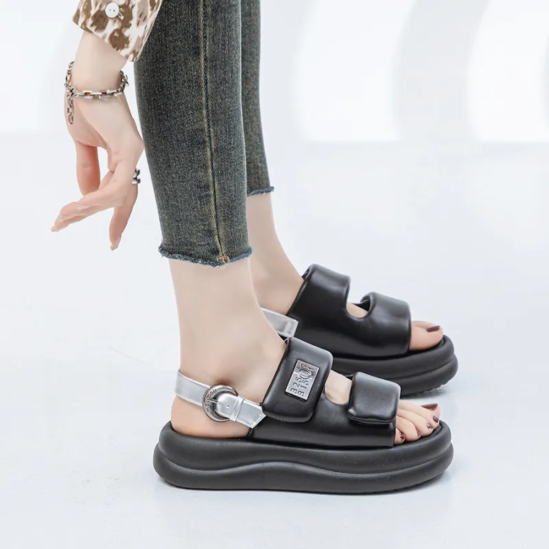 JNLVWA Beach Sandals Women's Black/Beige-6