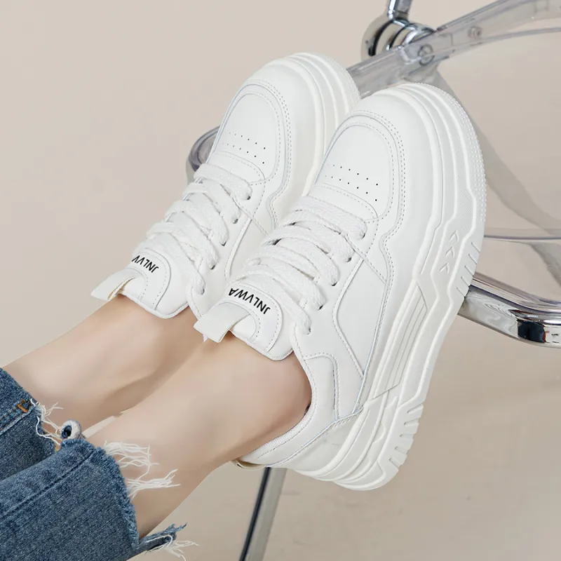 JNLVWA Anti-Slip Wear-Resistant Lightweight Breathable Height Increasing Low-Top Skateboard Shoes Women's-6