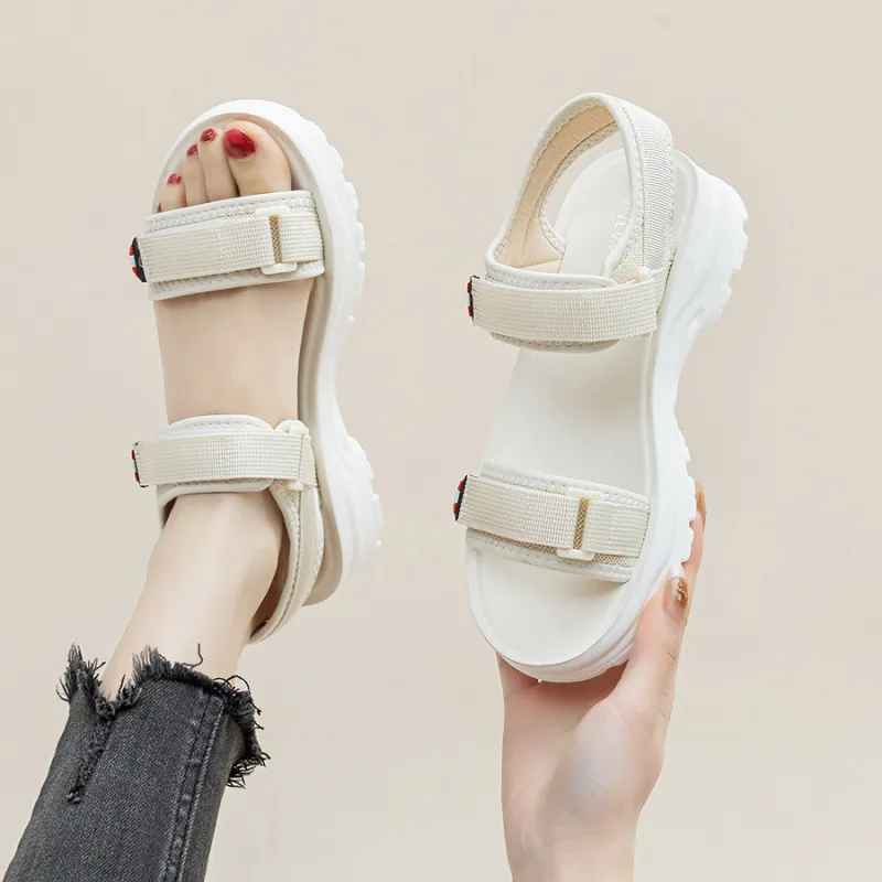JNLVWA Beach Sandals Women's Beige/Black-1