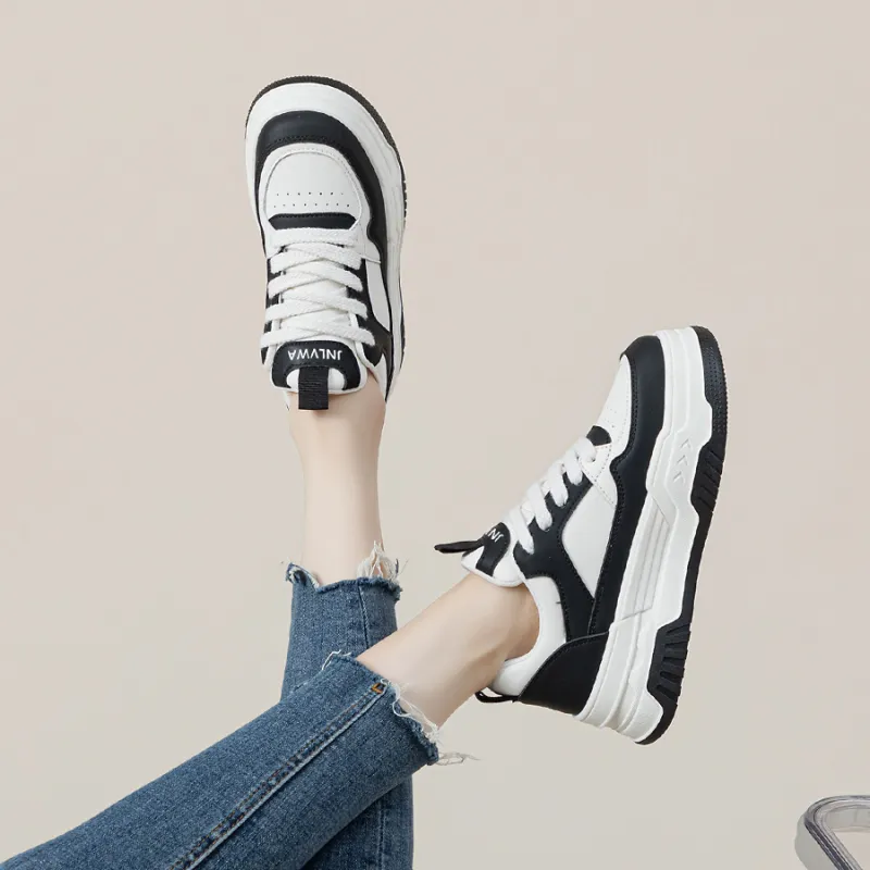 JNLVWA Anti-Slip Wear-Resistant Lightweight Breathable Height Increasing Low-Top Skateboard Shoes Women's-16