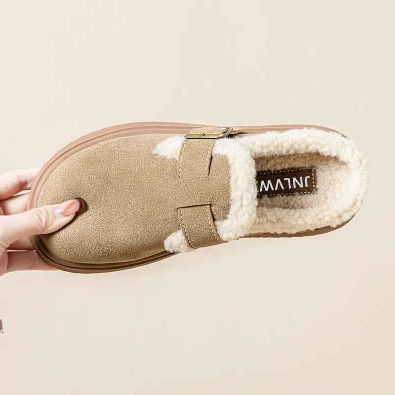 JNLVWA Rubber Sole Abrasion Resistant Slip Resistant Wrap toe Slippers Women's-4
