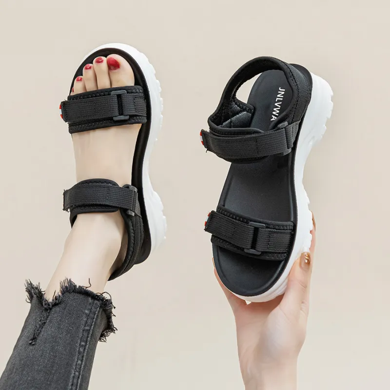 JNLVWA Beach Sandals Women's Beige/Black-6