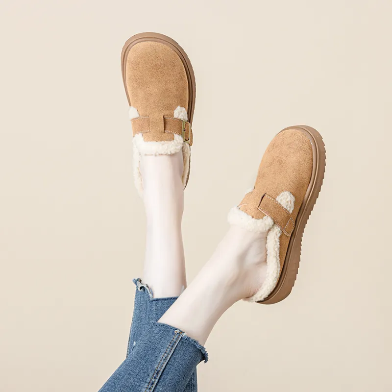 JNLVWA Rubber Sole Abrasion Resistant Slip Resistant Wrap toe Slippers Women's-7