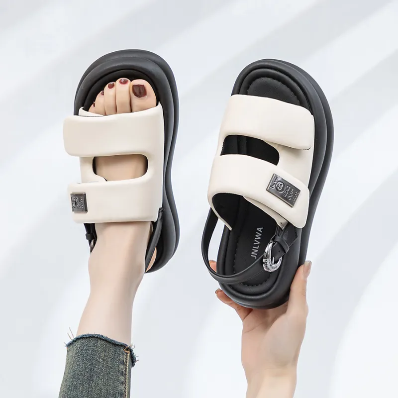 JNLVWA Beach Sandals Women's Black/Beige-13