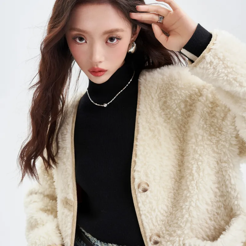 JESSYLINE Velvet feel Coat Women's Light Yellow-3