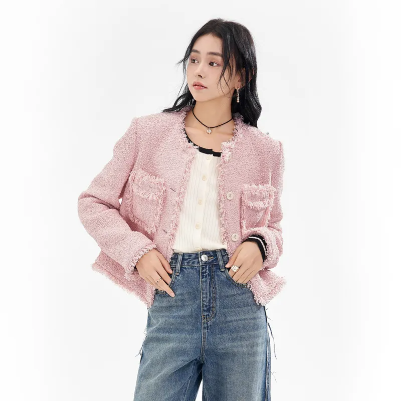 JESSYLINE Cropped Coat Women's Light Pink-2