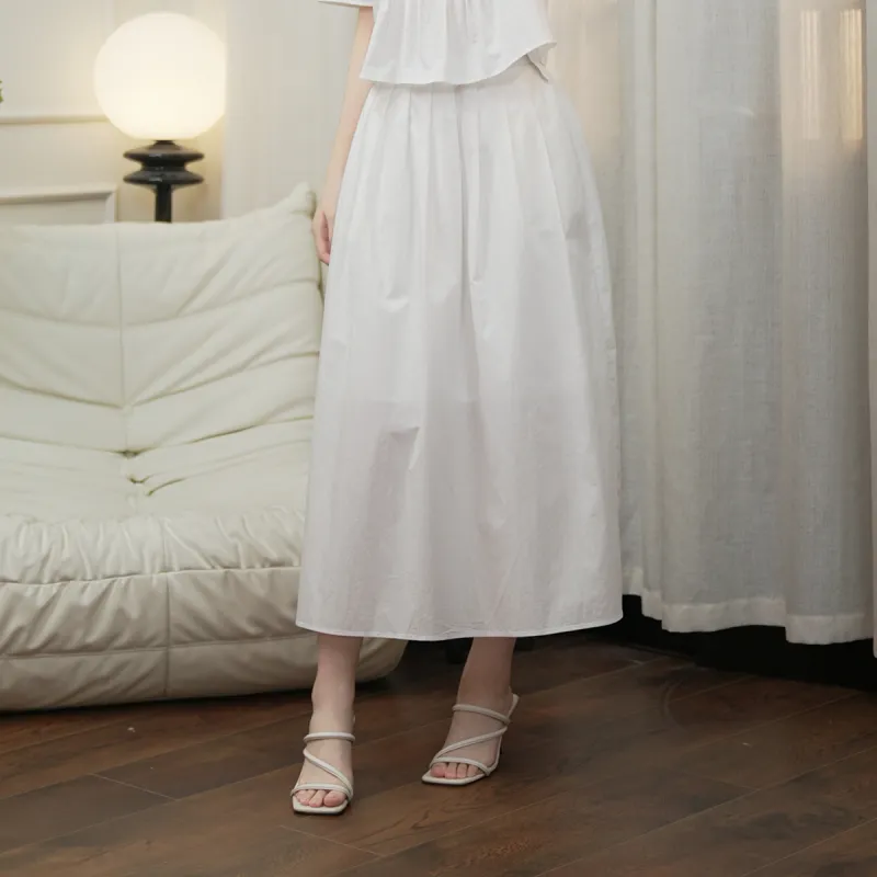 JESSYLINE Casual Long Skirt Women's White-2