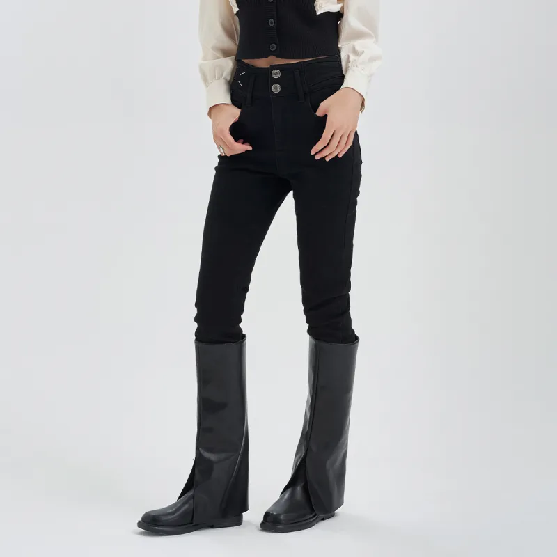JESSYLINE Jeans Women's Black-3