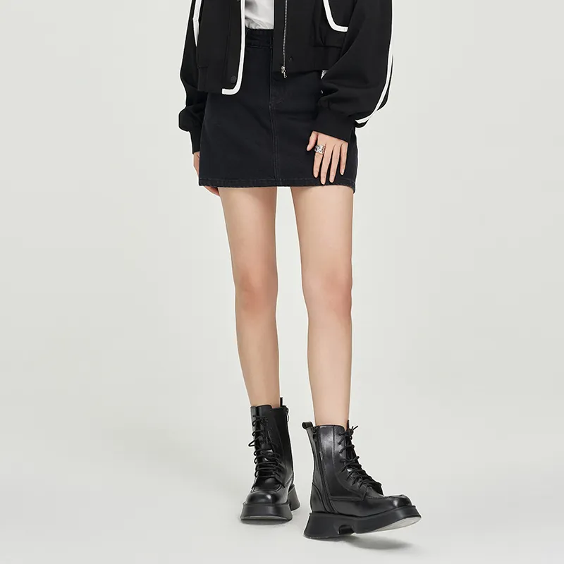 JESSYLINE Denim Short Skirts Women's-2
